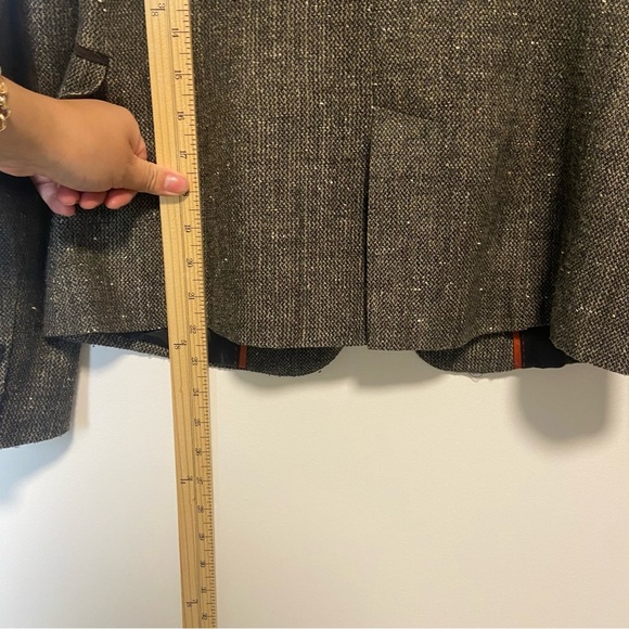 🐑 TNA Tweed Wool-Blend Blazer w/ Elbow Patches – Small – Equestrian Academia - Picture 10 of 10